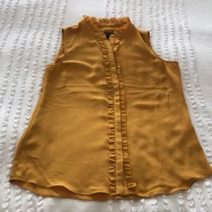 Banana Republic sleeveless gold/yellow blouse